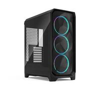 Fractal Design Meshify 3 RGB Black Tempered Glass Light Tint - High Airflow PC Gaming Case - Mesh Front Panel - Three ARGB Momentum 14 Gen 2 Fans Included
