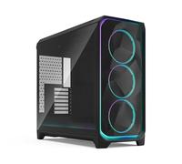 Fractal Design Meshify 3 XL Ambience Pro RGB Black Tempered Glass Light Tint High Airflow PC Gaming Case - Mesh Front Panel - Adjust Pro Hub and Three ARGB Momentum 14 Fans Included