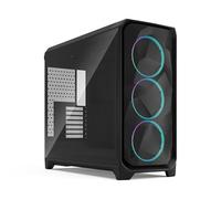 Fractal Design Meshify 3 XL Black RGB Tempered Glass Light Tint - High Airflow PC Gaming Case - Mesh Front Panel - Three ARGB Momentum 14 Gen 2 Fans Included - Spacious Interior - GPU up to 512mm