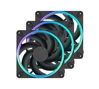 Fractal Design Momentum 14 RGB - Ventola silenziosa per case PC - 140 mm - ARGB Gen 2 - 20 LED - Pale in polimero a cristalli liquidi (LCP) - Nero - Confezione da 3