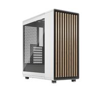 Fractal Design North Chalk White Tempered Glass Clear - Frontale in rovere - Pannello laterale in vetro - Due ventole PWM Aspect da 140 mm incluse - Design interno intuitivo
