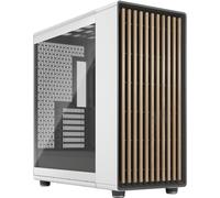 Fractal Design North XL Chalk White [TG Clear] Case w/ Clear Glass Window, E-ATX, 3 PWM Fans, USB-C, Oak Front