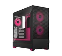 Fractal Design Pop Air RGB Magenta Core - Tempered Glass Clear Tint - Honeycomb Mesh Front - TG side panel - Three 120 mm Aspect 12 RGB fans included - ATX High Airflow Mid Tower PC Gaming Case