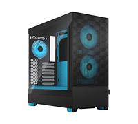 Fractal Design Pop Air RGB Cyan Core - Tempered Glass Clear Tint - Honeycomb Mesh Front - TG side panel - Three 120 mm Aspect 12 RGB fans included - ATX High Airflow Mid Tower PC Gaming Case