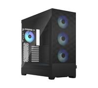 Fractal Design Pop XL Air RGB Black - Tempered Glass Clear Tint - Honeycomb Mesh Front - TG side panel - Four 120 mm Aspect 12 RGB fans included - E-ATX High Airflow Full Tower PC Gaming Case