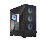 Fractal Design Pop XL Air RGB Black - Tempered Glass Clear Tint - Honeycomb Mesh Front - TG side panel - Four 120 mm Aspect 12 RGB fans included - E-ATX High Airflow Full Tower PC Gaming Case