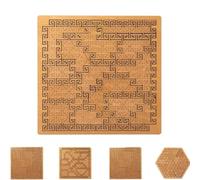 Fractal Tray Puzzle, 2026 New Hard Irregular Wooden Jigsaw Fractal Puzzle for Adults, Reverse Thinking Challenging with Frame Mind (B)