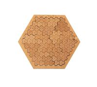 Fractal Tray Puzzle in legno - Puzzle portatile rigido irregolare logica mente piegatura pensiero inverso labirinto rompicapo gioco di sfida di viaggio (stile A)