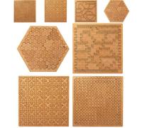 Fractal Tray Puzzles, Hard Difficult Wooden Jigsaw Puzzles for Adults, Mind-Bending Brain Teaser, Portable Impossible Reverse Thinking Challenging No Image Puzzle (#A,#4PCS)