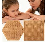 Fractal Tray Puzzles, Hard Difficult Wooden Jigsaw Puzzles for Adults, Unique Irregular Creative Labyrinth Impossible Difficult, Reverse Thinking Challenging No Image Puzzle (2pcs-e)