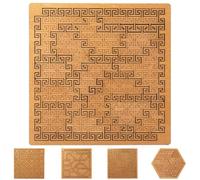 Fractal Tray Puzzles, Hard Difficult Wooden Jigsaw Puzzles for Adults, Unique Irregular No Image Puzzle, Reverse Thinking Challenging Brain Teaser Mind Game Gift (#a)