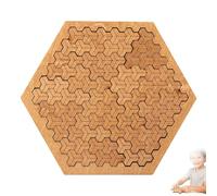 Fractal Tray Puzzles, Hard Irregular Wooden Jigsaw Fractal Puzzle Challenge for Adults, Mind Bending Wooden Jigsaw Puzzle for Family Party, Gift & Travel (D)