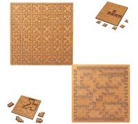 Fractal Tray Puzzles, Mind Bending Wooden Portable Travel Jigsaw Puzzle, Irregular Reverse Thinking Challenging No Image Puzzle, Difficult Hard Puzzles Board for Adults Family Party Gift