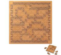 Fractal Tray Puzzles, Mind Bending Wooden Portable Travel Jigsaw Puzzle, Irregular Reverse Thinking Challenging No Image Puzzle, Difficult Hard Puzzles Board for Adults Family Party Gift