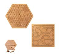 Fractal Tray Puzzles, Mind Bending Wooden Travel Jigsaw Puzzle, Portable Impossible Reverse Thinking Challenging No Image Puzzle, Advanced Logic Games (CD)