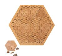 Fractal Tray Puzzles, Mind Bending Wooden Travel Jigsaw Puzzle, Portable Impossible Reverse Thinking Challenging No Image Puzzle, Advanced Logic Games (C)