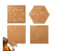 Fractal Tray Puzzles, Unique Irregular Creative Labyrinth, Mind Bending Wooden Jigsaw Puzzle, for Adults Reverse Thinking Challenging Irregular Jigsaw (4 Set)