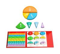 Fraction Tiles | Puzzle con frazione magnetica, manipolatori matematici, gioco di apprendimento per scuola, studio, attività, dimostrazione aula
