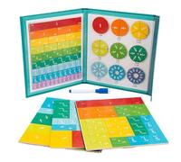Fractioon magnetico | Puzzle educativo | Puzzle educativo della frazione magneticc | Fractioon Tiles Manipulatives per classe | Manipulanti di matematica multifunzionale per lo studio primario element
