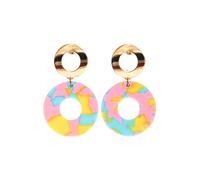 Fräulein Wunder Orecchini 'Adua' blu chiaro / oro / arancione / rosa Donna Fräulein Wunder One Size