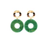 Fräulein Wunder Orecchini 'Adua' oro / verde Donna Fräulein Wunder One Size oro / verde