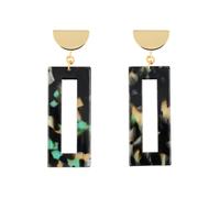 Fräulein Wunder Orecchini 'Akane' beige / oro / verde / nero Donna Fräulein Wunder One Size