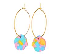 Fräulein Wunder Orecchini 'Alice' azzurro / oro / arancione / rosa Donna Fräulein Wunder One Size