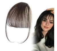 Fragelles Clip in Bangs, Fragelles Bangs, Fragelles Hair Bangs, Fragelles Clip on Bangs, 3D Clip in Bangs, Seamless 3D Clip-In Bangs Hair Extensions, For Bridal Makeup, Party Styling (D-brown)