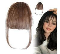 Fragelles Clip in Bangs, Fragelles Bangs, Fragelles Hair Bangs, Fragelles Clip on Bangs, 3D Clip in Bangs, Seamless 3D Clip-In Bangs Hair Extensions, For Bridal Makeup, Party Styling (brown)