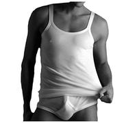 Fragi 3 Canottiere Vogatore Spallina Intimo Uomo Puro Cotone (Bianco, 4°(Media))