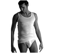 Fragi Canotta Spalla Larga Intima Uomo Puro Cotone Bianca Marca 5°(Large), Bianco