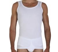 FRAGI Canotta Uomo in Puro Cotone, Canottiera Intima con Spalla Larga in Tessuto Elastico Senza Cuciture Seamless, Made in Italy (Bianco, XL)