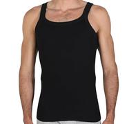 Fragi Canotta Uomo in Puro Cotone, Canottiera Intima con Spallina in Tessuto Elastico Senza Cuciture Seamless, Made in Italy (Nero, S)