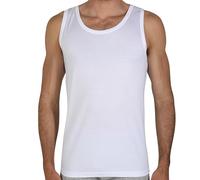 Fragi Canotta Uomo in Puro Cotone Filo di Scozia, Canottiera Intima con Spalla Larga in Tessuto Elastico Senza Cuciture Seamless, Made in Italy (Bianco, L)
