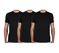 Fragi Maglia Uomo Maniche Corte in Puro Cotone, Maglia Girocollo in Tessuto Elastico Senza Cuciture Seamless, Made in Italy (IT, Testo, XL, Regular, Regular, 3, Nero)