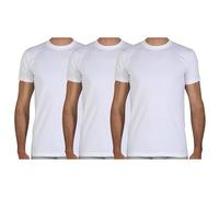 Fragi Maglia Uomo Maniche Corte in Puro Cotone, Maglia Girocollo in Tessuto Elastico Senza Cuciture Seamless, Made in Italy (IT, Testo, M, Regular, Regular, 3, Bianco)