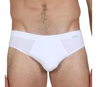 Fragi Slip Uomo in Cotone Elasticizzato Taglio Anatomico, Intimo Uomo in Tessuto Elastico, Made in Italy (Bianco, S)