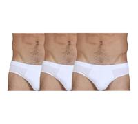 Fragi Slip Uomo in Puro Cotone Filo di Scozia, Intimo Uomo in Tessuto Elastico Senza Cuciture Seamless, Made in Italy (IT, Testo, M, Regular, Regular, 3, Bianco)