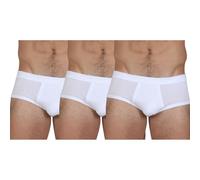 Fragi Slip Uomo in Puro Cotone Filo di Scozia Taglio Anatomico, Intimo Uomo in Cotone Elasticizzato, Made In Italy - Set da 3 (bianco, XL)