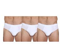 Fragi Slip Uomo in Puro Cotone Mercerizzato, Intimo Uomo in Cotone Elastico Lavorazione Jersey, Made in Italy - Set da 3 (Bianco, XXL)