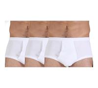 Fragi Slip Uomo in Puro Cotone Taglio Anatomico ed Elastico Interno, Intimo Uomo in Cotone Elasticizzato, Made in Italy - Set da 3 (Bianco x3, M)