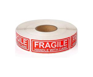 Fragile 1"x3" Handle with Care Shipping Stickers, 500 Labels Per Roll