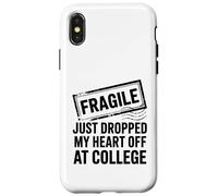 Fragile Appena Caduto Il Mio Cuore Fuori Al College Divertente Mamma Papà Custodia per iPhone X/XS