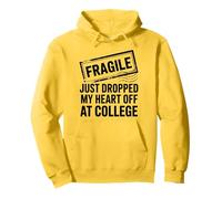 Fragile Appena Caduto Il Mio Cuore Fuori al College Divertente Mamma papà Felpa con Cappuccio