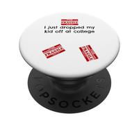 Fragile College Drop Off Humor Vuoto Nido Ride PopSockets PopGrip Adesivo
