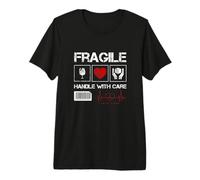 Fragile Handle with Care Graphic Cool Designs, Love Care Maglietta Premium