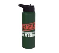 Fragile, ho appena lasciato mio figlio al college drop off Stainless Steel Insulated Water Bottle