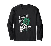Fragile Luck System Design Scuro Dichiarazione e Gotico Maglia a Manica