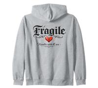 Fragile Maniglia con Cura Cuore Rotto Pixel Gotico Felpa con Cappuccio