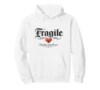 Fragile Maniglia con Cura Cuore Rotto Pixel Gotico Felpa con Cappuccio